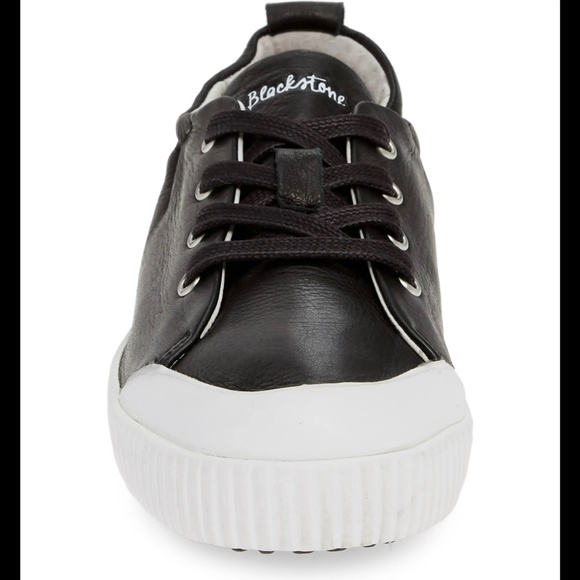 BLACKSTONE RL78 Leather Black White Low Sneakers - Picture 4 of 15